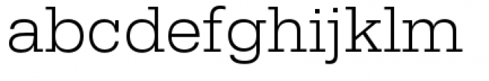 URW Egyptienne Wide Light Font LOWERCASE
