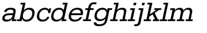 URW Egyptienne Wide Regular Oblique Font LOWERCASE