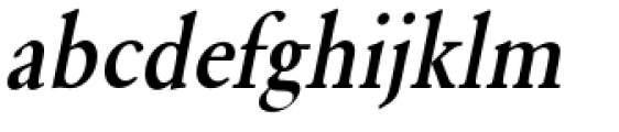 URW Garamond Extra Narrow Med Oblique Font LOWERCASE