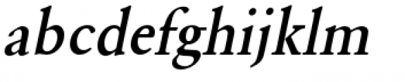 URW Garamond Narrow Medium Oblique Font LOWERCASE