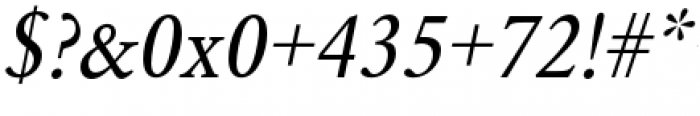 URW Garamond Narrow Regular Oblique Font OTHER CHARS