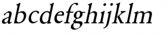 URW Garamond Narrow Regular Oblique Font LOWERCASE
