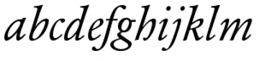 URW Garamond Regular Italic Font LOWERCASE