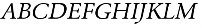 URW Garamond Wide Regular Oblique Font UPPERCASE
