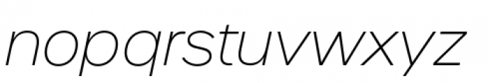 Urbane Thin Italic Font LOWERCASE