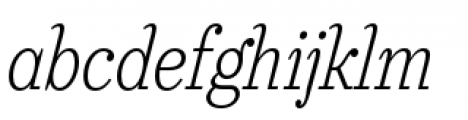 Urge Text Extra Light Italic Condensed Font LOWERCASE