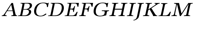 URW Antiqua Regular Wide Oblique Font UPPERCASE