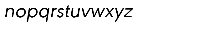URW Geometric Regular Oblique Font LOWERCASE