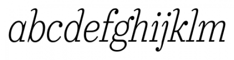 Urge Text Extra Light Italic Condensed Font LOWERCASE