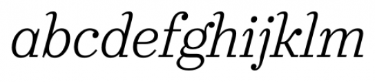 Urge Text Light Italic Font LOWERCASE