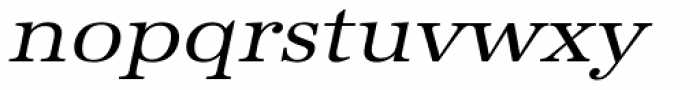 URW Antiqua ExtraWide Oblique Font LOWERCASE