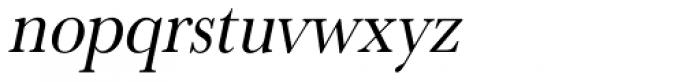 URW Baskerville ExtraNarrow Oblique Font LOWERCASE