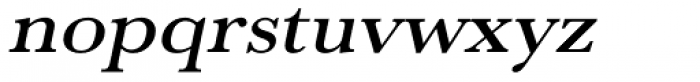 URW Baskerville ExtraWide Medium Oblique Font LOWERCASE