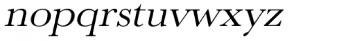 URW Baskerville ExtraWide Oblique Font LOWERCASE