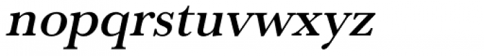 URW Baskerville Medium Oblique Font LOWERCASE