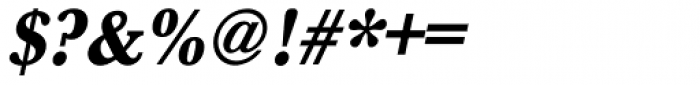 URW Baskerville Narrow ExtraBold Oblique Font OTHER CHARS