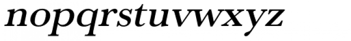 URW Baskerville Wide Medium Oblique Font LOWERCASE