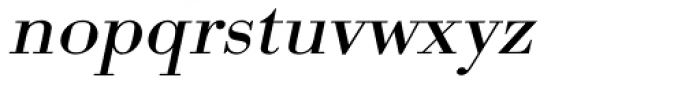 URW Bodoni ExtraWide Oblique Font LOWERCASE