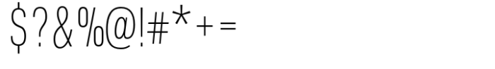 URW DIN Arabic Condensed Thin Font OTHER CHARS