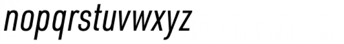 URW DIN Condensed Italic Font LOWERCASE