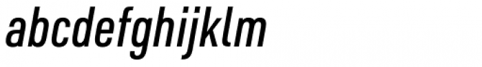 URW DIN Condensed Medium Italic Font LOWERCASE