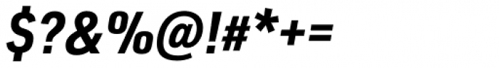 URW DIN Semi Condensed Bold Italic Font OTHER CHARS
