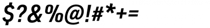 URW DIN Semi Condensed Demi Italic Font OTHER CHARS