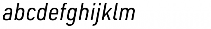 URW DIN Semi Condensed Italic Font LOWERCASE