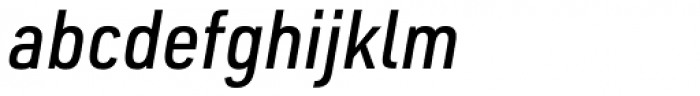 URW DIN Semi Condensed Medium Italic Font LOWERCASE