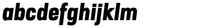 URW Dock Condensed Black Italic Font LOWERCASE