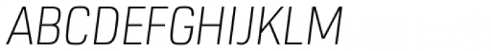 URW Dock Condensed Extra Light Italic Font UPPERCASE