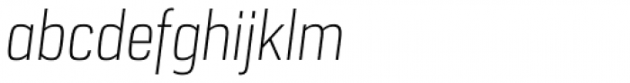 URW Dock Condensed Extra Light Italic Font LOWERCASE