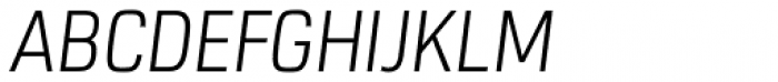 URW Dock Condensed Light Italic Font UPPERCASE