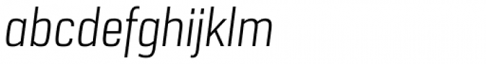 URW Dock Condensed Light Italic Font LOWERCASE