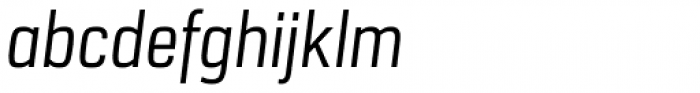 URW Dock Condensed Regular Italic Font LOWERCASE