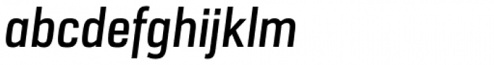 URW Dock Condensed Semi Bold Italic Font LOWERCASE