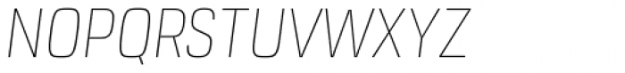 URW Dock Condensed Thin Italic Font UPPERCASE