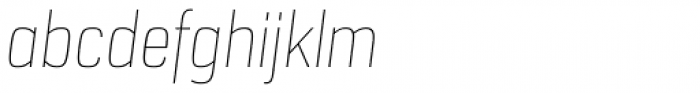 URW Dock Condensed Thin Italic Font LOWERCASE