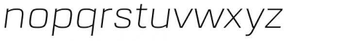 URW Dock Extended Extra Light Italic Font LOWERCASE