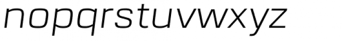 URW Dock Extended Light Italic Font LOWERCASE