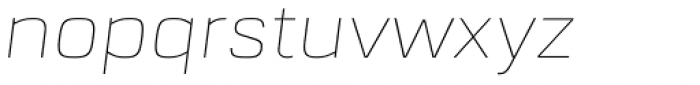 URW Dock Extended Thin Italic Font LOWERCASE