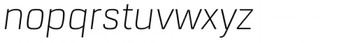 URW Dock Extra Light Italic Font LOWERCASE