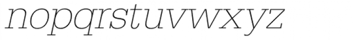 URW Egyptienne ExtraLight Oblique Font LOWERCASE