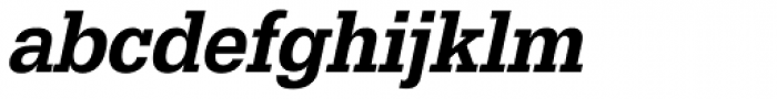 URW Egyptienne ExtraNarrow Medium Oblique Font LOWERCASE