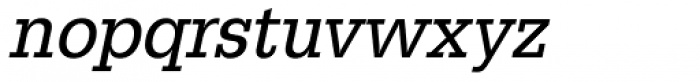 URW Egyptienne ExtraNarrow Oblique Font LOWERCASE