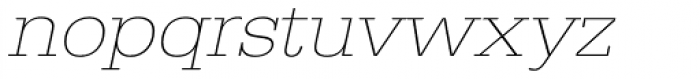 URW Egyptienne ExtraWide ExtraLight Oblique Font LOWERCASE