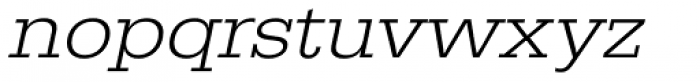 URW Egyptienne ExtraWide Light Oblique Font LOWERCASE