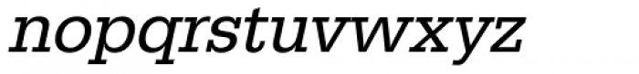 URW Egyptienne Narrow Oblique Font LOWERCASE