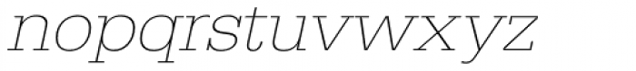 URW Egyptienne Wide ExtraLight Oblique Font LOWERCASE