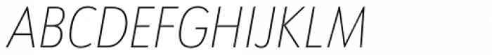 URW Form Cond Thin Italic Font UPPERCASE